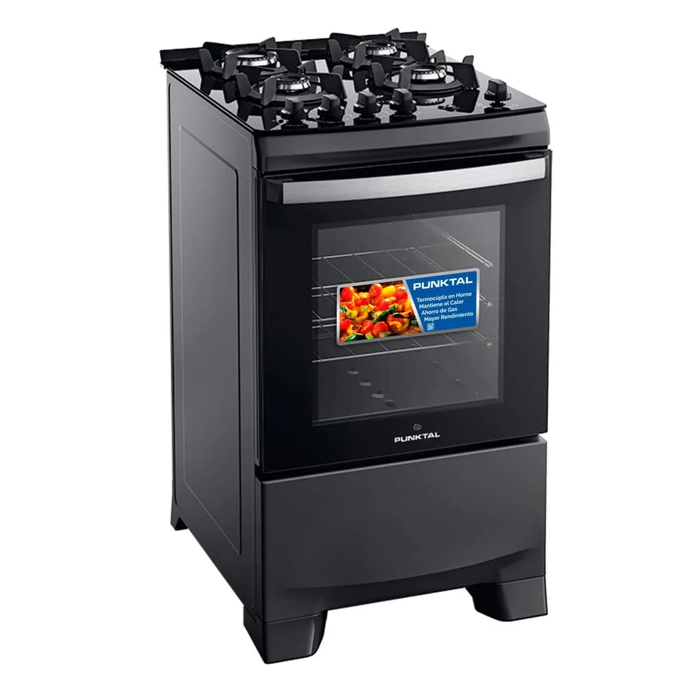 Cocina Punktal Pk-735 Multigas 4 Hornallas Gris 220 Visor — imagen 1 de 1