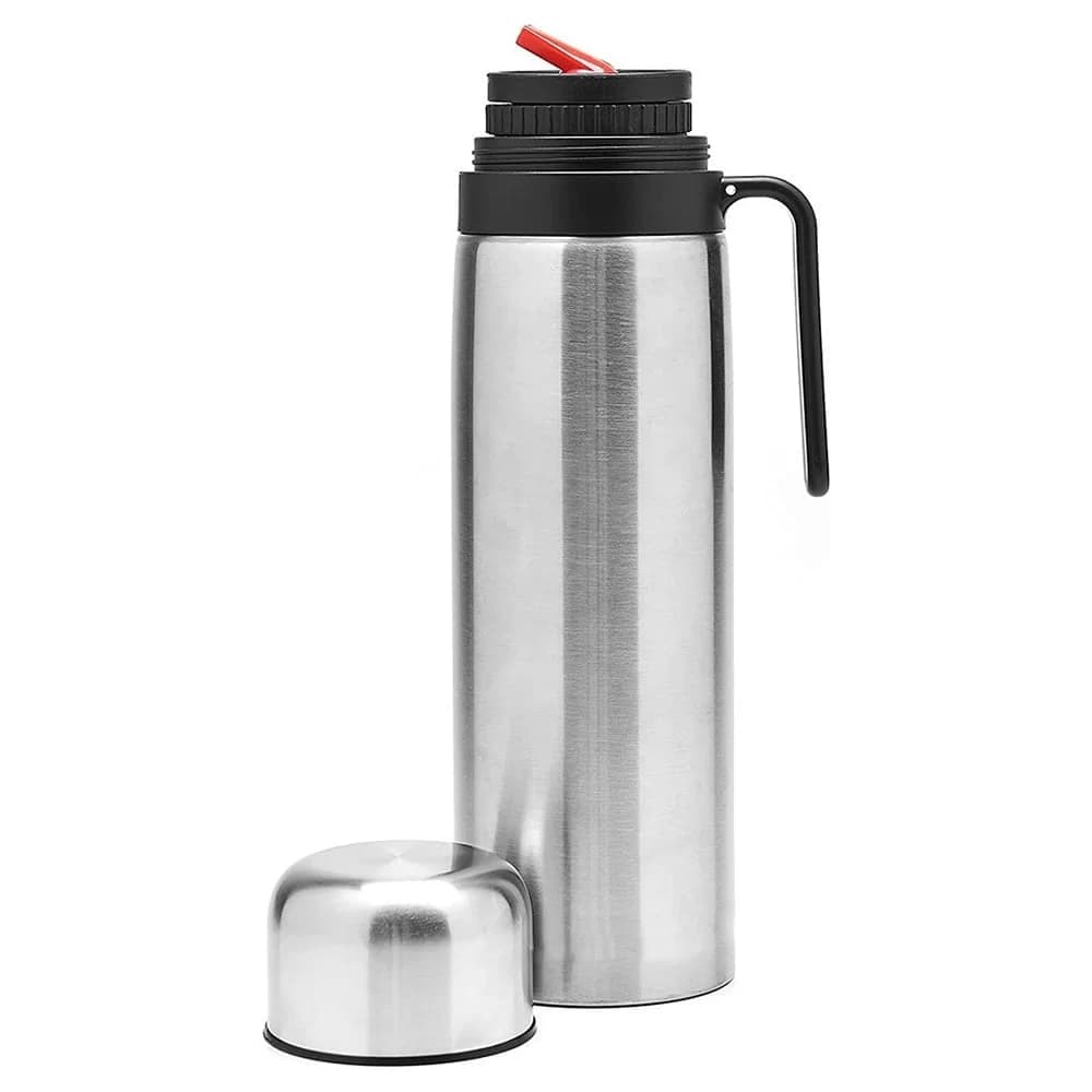 Termo Bala 1 L Acero Inoxidable Frio Calor Tapon Cebador — imagen 1 de 4