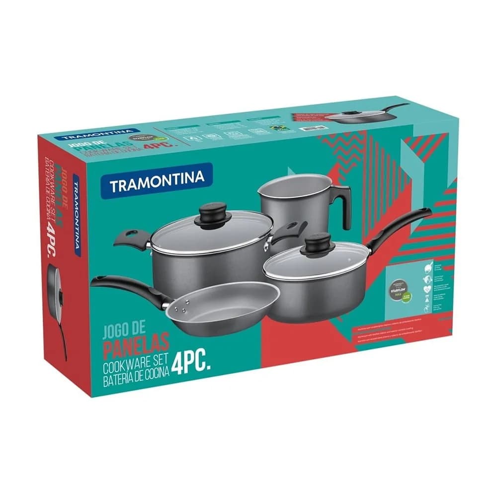Juego De Ollas Tramontina Bateria Teflon 4 Piezas Turim — miniatura 2
