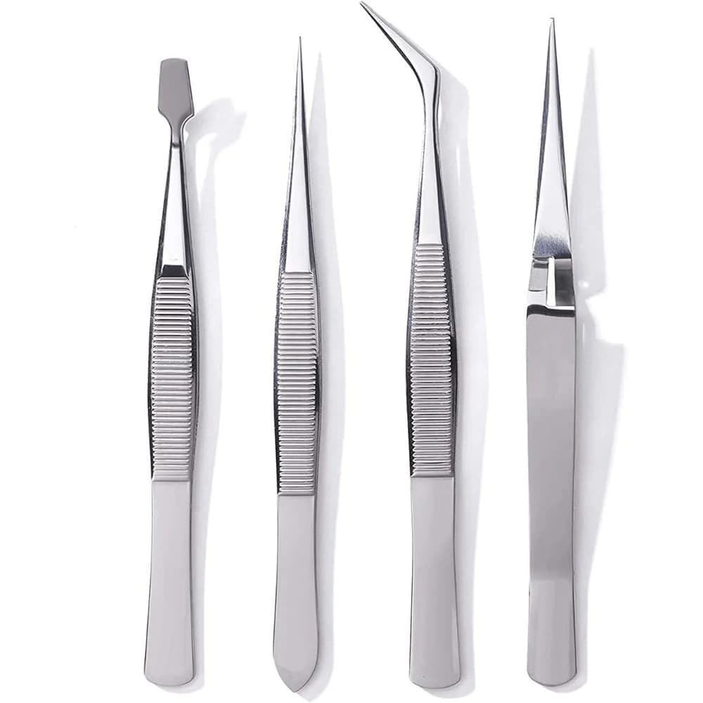 Juego De Pinza De Precision 4 Uni Bruselas Acero Inox — miniatura 2