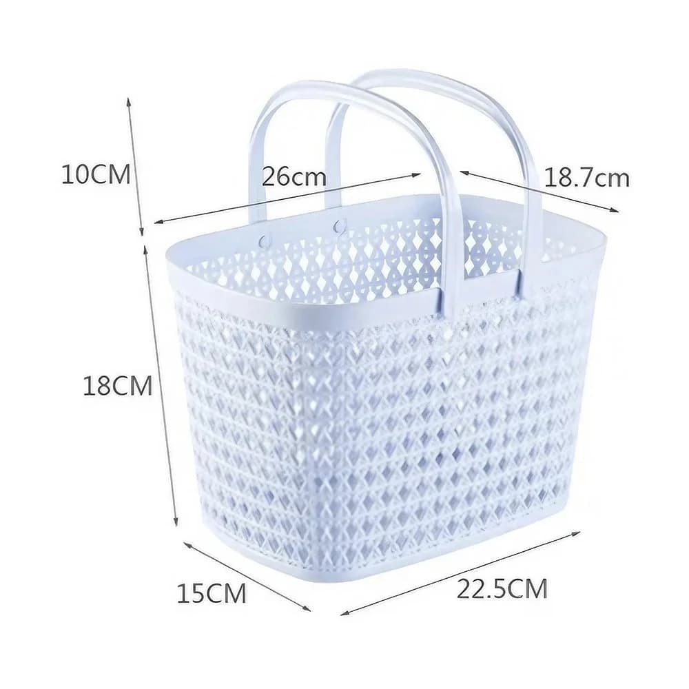 Canasta Cesto Organizador De Plastico Con Asas Grupo Dos — miniatura 2