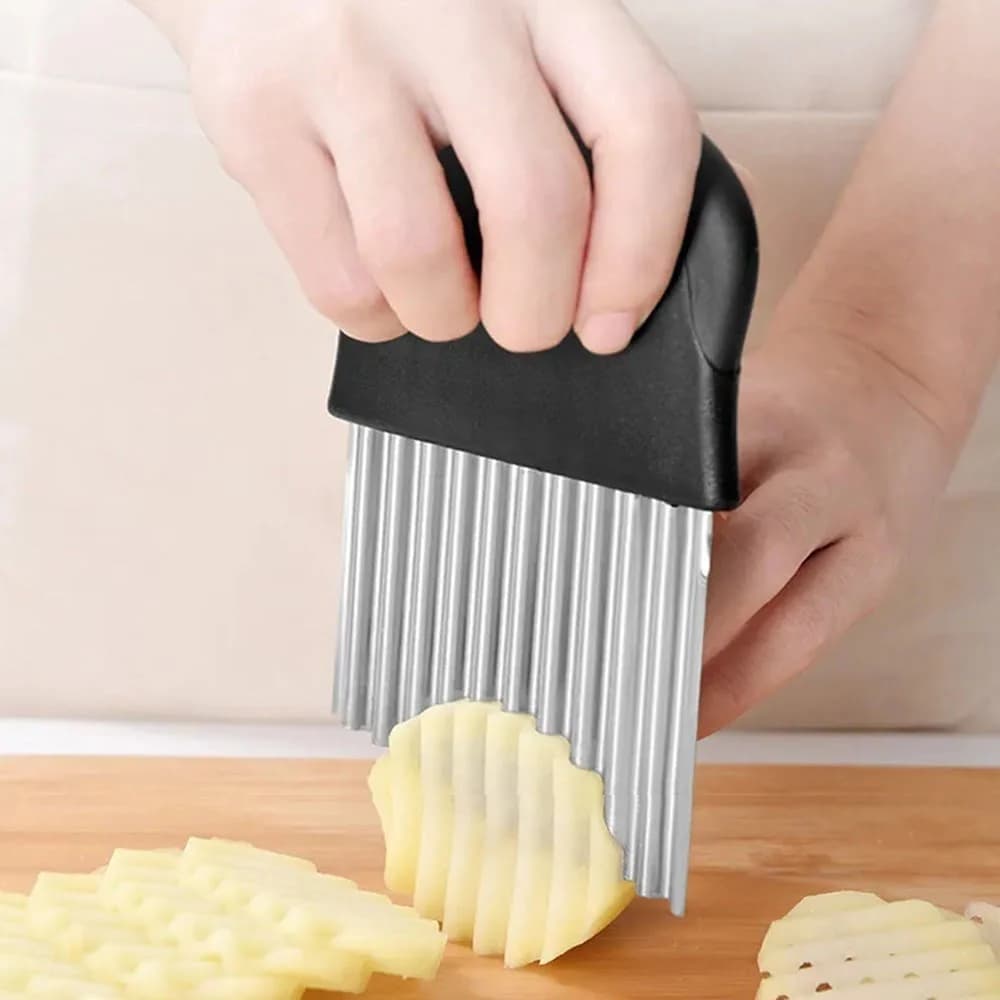 Cortador De Papas Vegetales Zig Zag Ondulado Acero Inox — miniatura 3