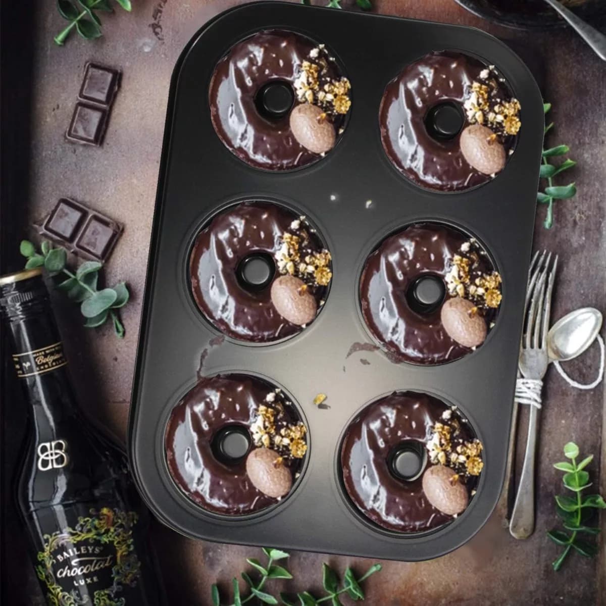 Molde De Donas X6 Teflon Antiadherente Asadera — miniatura 2