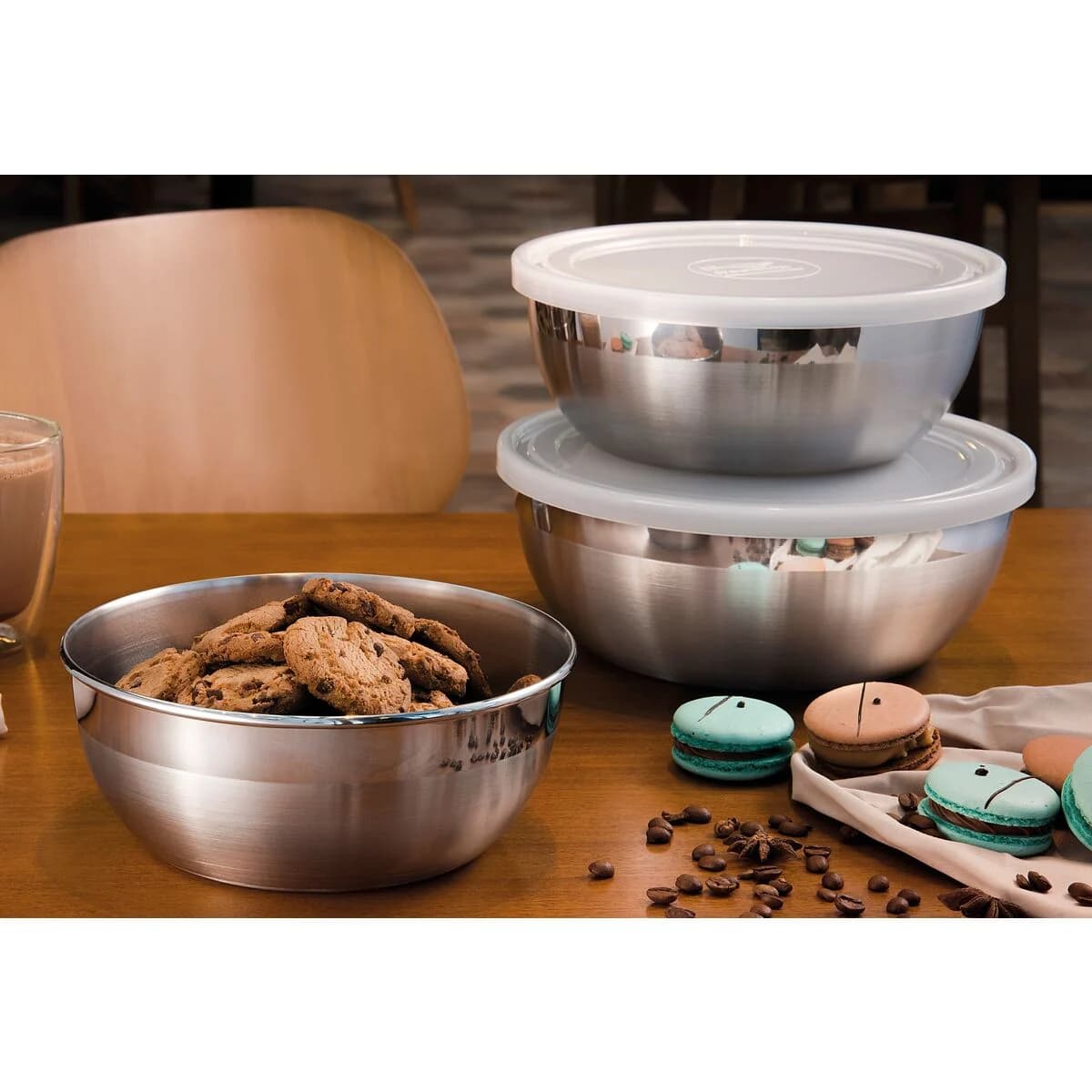 Juego De Bowls Tramontina 3 Pzs Acero Inoxtapa Plastico — miniatura 4