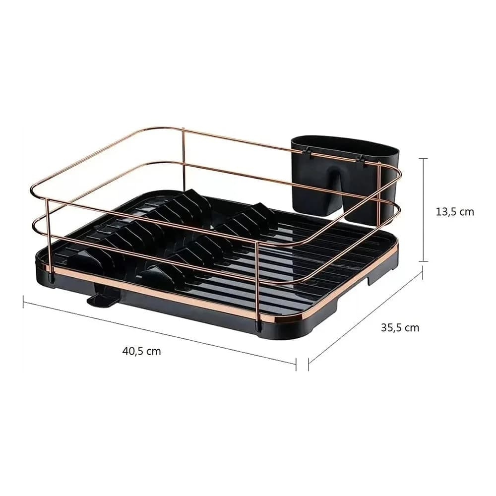 Escurridor De Platos Vajilla Vaso Con Bandeja Y Desague — miniatura 3