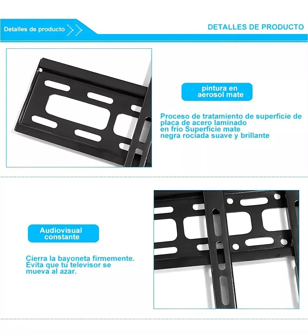 Soporte Para Tv Led Plasma Monitor Pared 26 A 65 Pulgadas — miniatura 2