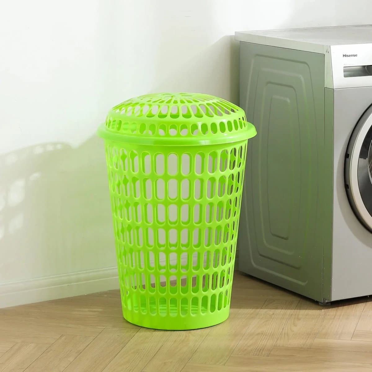Canasto Cesto Para Ropa Con Tapa 60 L Plastico Grupo Dos — miniatura 3