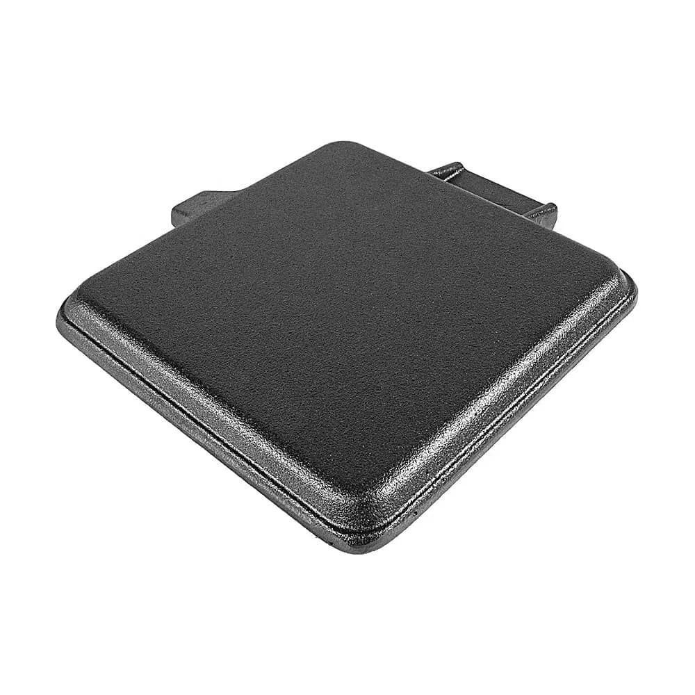 Pancha Grill Bifera Cuadrada Hierro Con Mango Madera 24 Cm — imagen 3 de 4