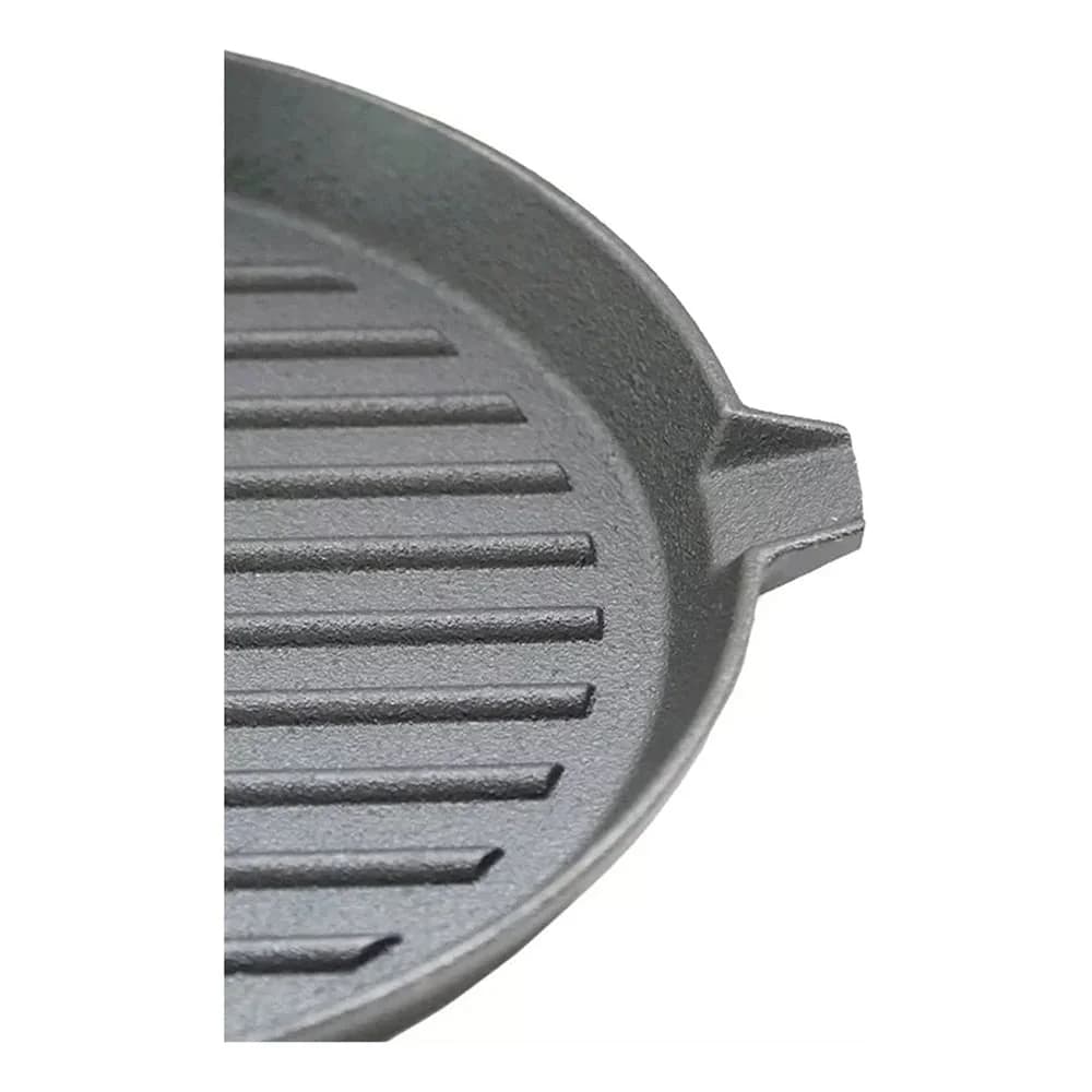 Pancha Grill Bifera Redonda Hierro Con Mango Madera 24 Cm — miniatura 5