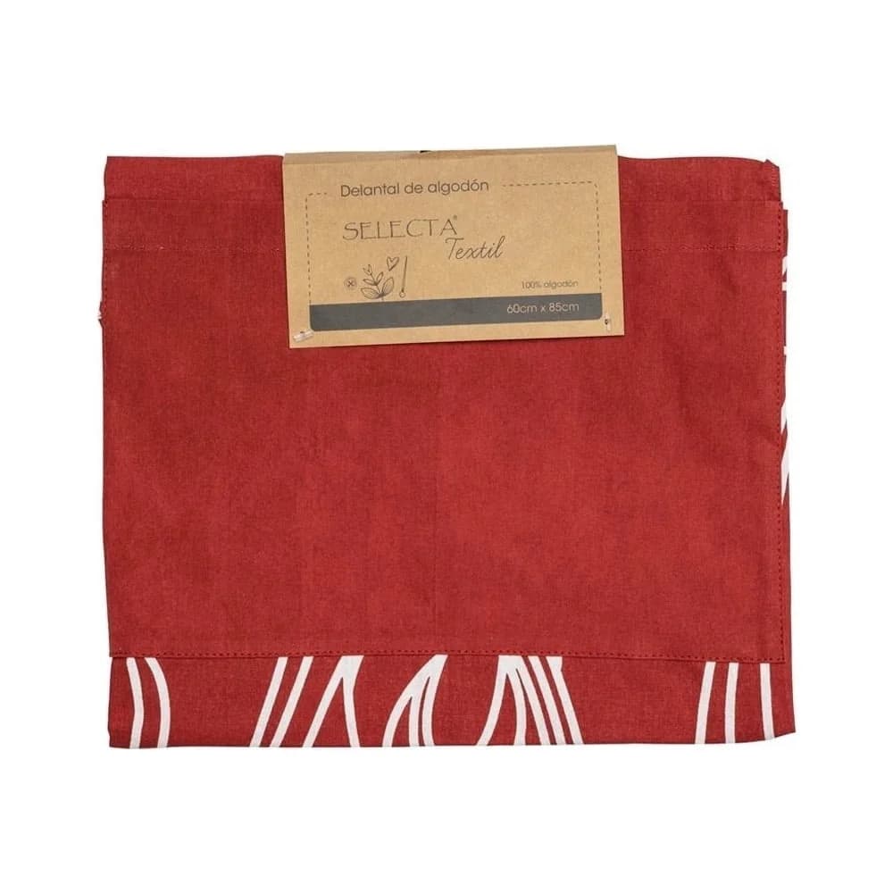 Delantal De Cocina Algodon 60 X 80 Cm Utensilios Rojo — miniatura 2