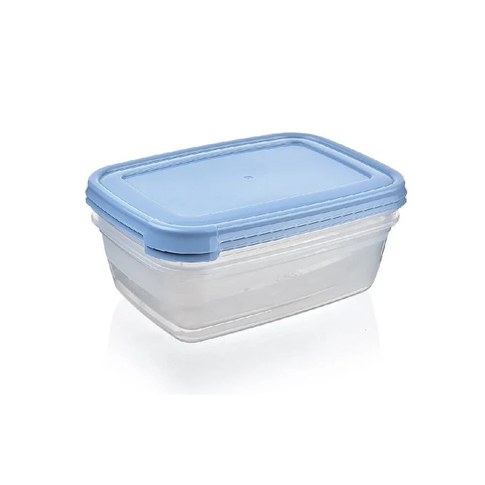 Set Tupper Pote Rectangular 2 Piezas Bpa Free 2000 Ml — imagen 3 de 3