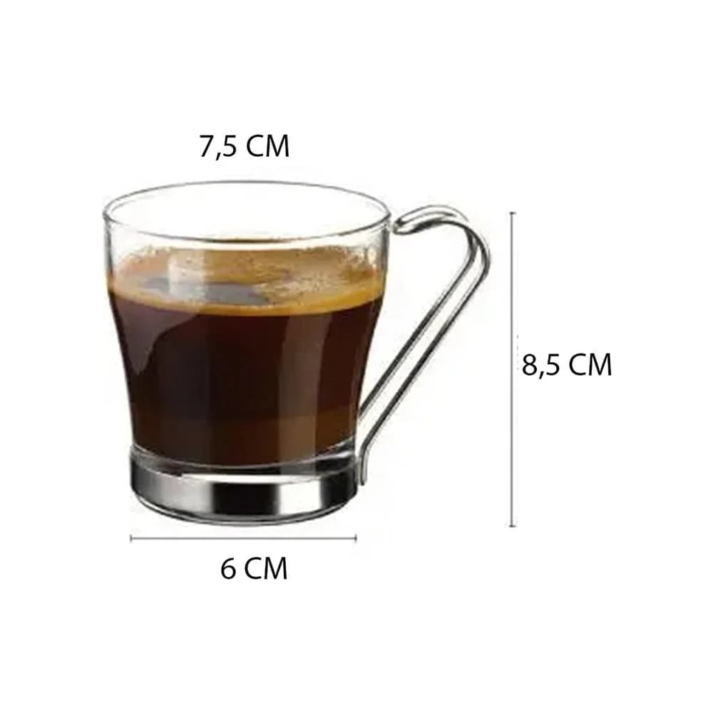 Taza De Vidrio Cafe Te Mug 255 Ml X 2 Unidades Pasabahce — miniatura 3