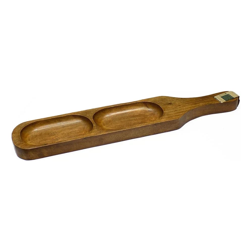 Tabla Larga Madera Para Picada 2 Diviones 62 Cm Copetinero — imagen 1 de 1