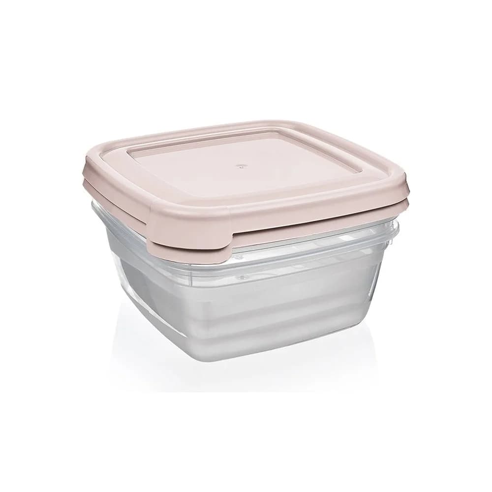 Set Tupper Pote Cuadrado 2 Piezas Bpa Free 1500 Ml — imagen 2 de 3
