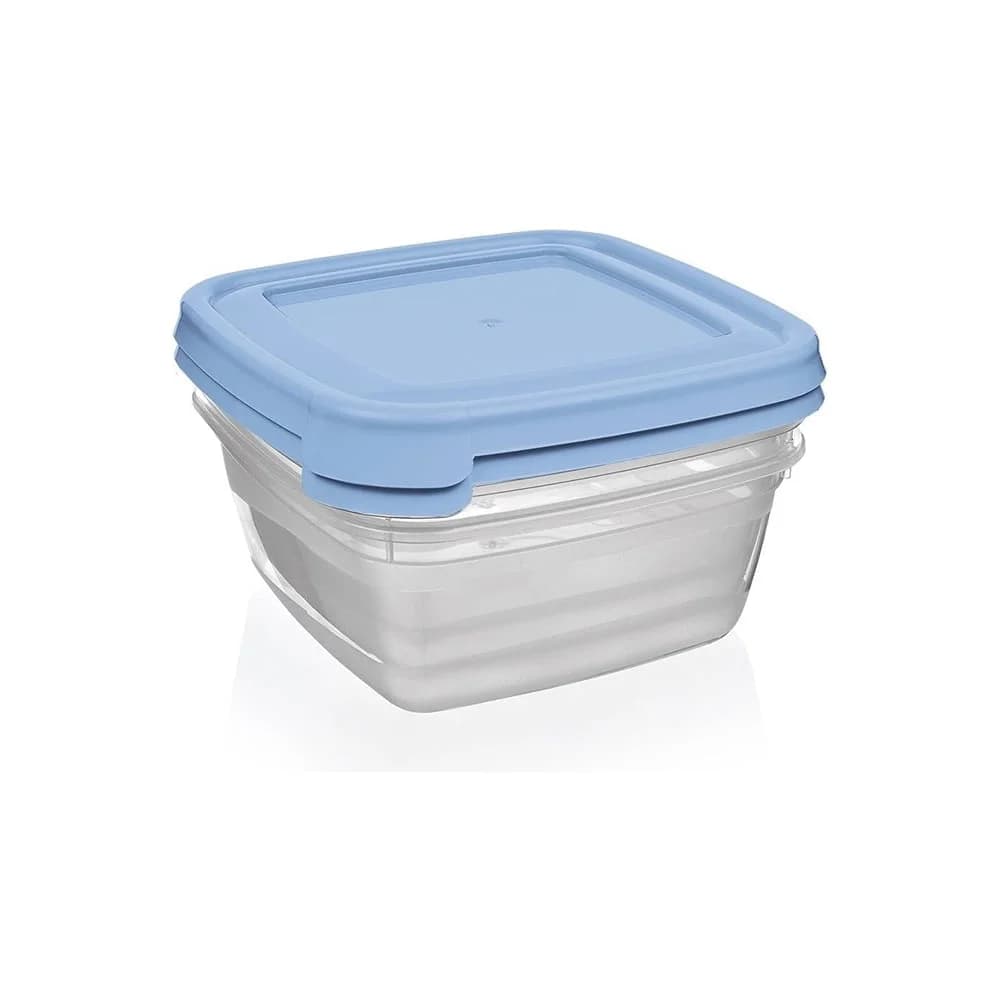 Set Tupper Pote Cuadrado 2 Piezas Bpa Free 1500 Ml — imagen 3 de 3