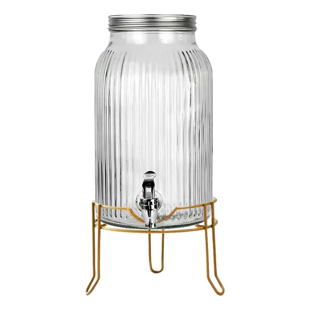 Frasco Dispensador De Bebidas Con Canilla Y Soporte 5 Lts — imagen 1 de 3