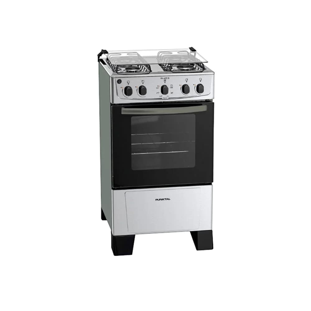 Cocina Punktal Pk-435ig 4 Hornallas Con Grill Acero Inox — imagen 1 de 1