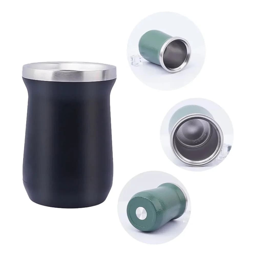 Mate De Acero Inoxidable Doble Pared 260 ml Color Mate — miniatura 2