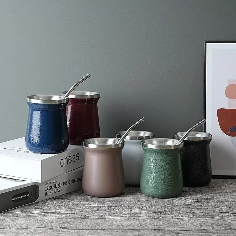 Mate De Acero Inoxidable Doble Pared 260 ml Color Mate — miniatura 7