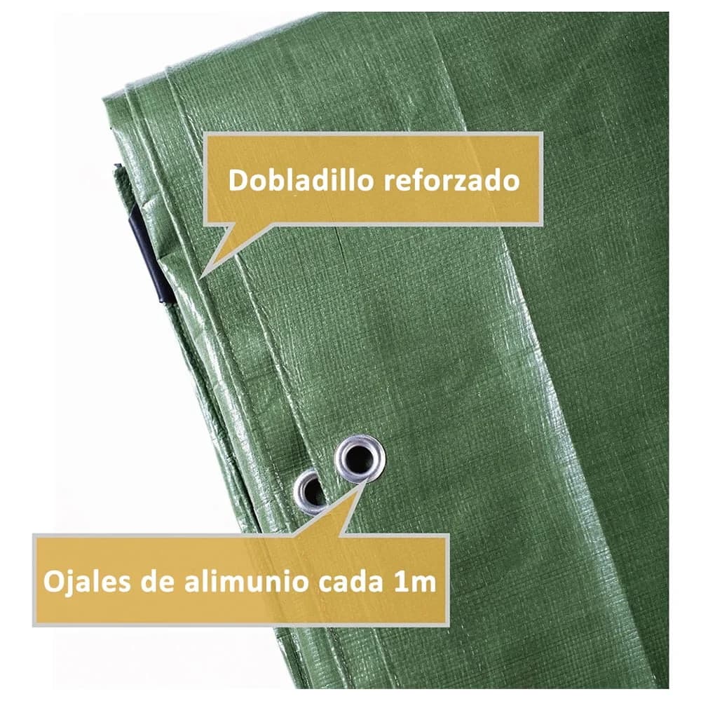 Lona Impermeable Verde Con Proteccion Uv 5m X 4m Goldex — miniatura 3