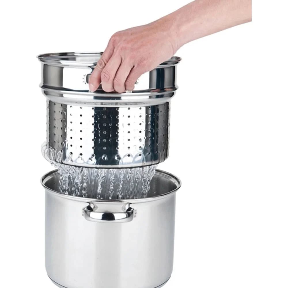 Olla Para Pasta 3 Piezas 8 Litros Acero Inox Induccion — imagen 2 de 3