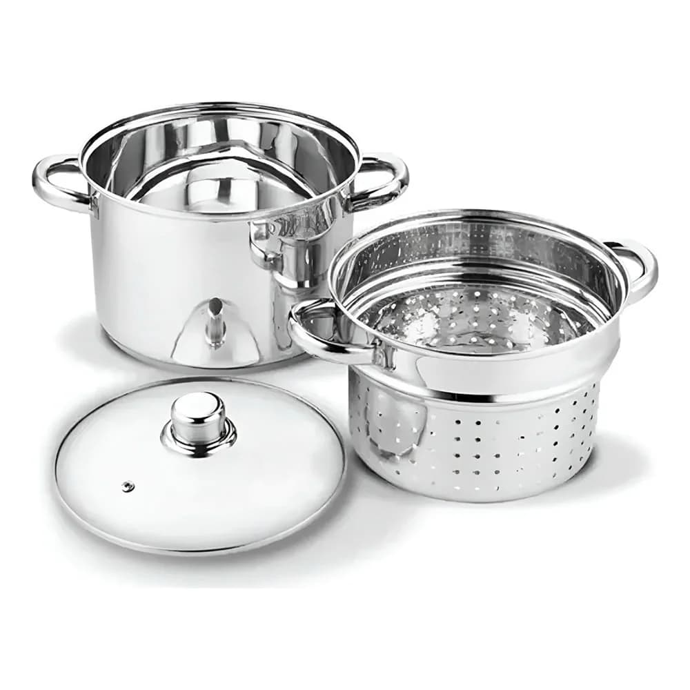 Olla Para Pasta 3 Piezas 8 Litros Acero Inox Induccion — imagen 3 de 3