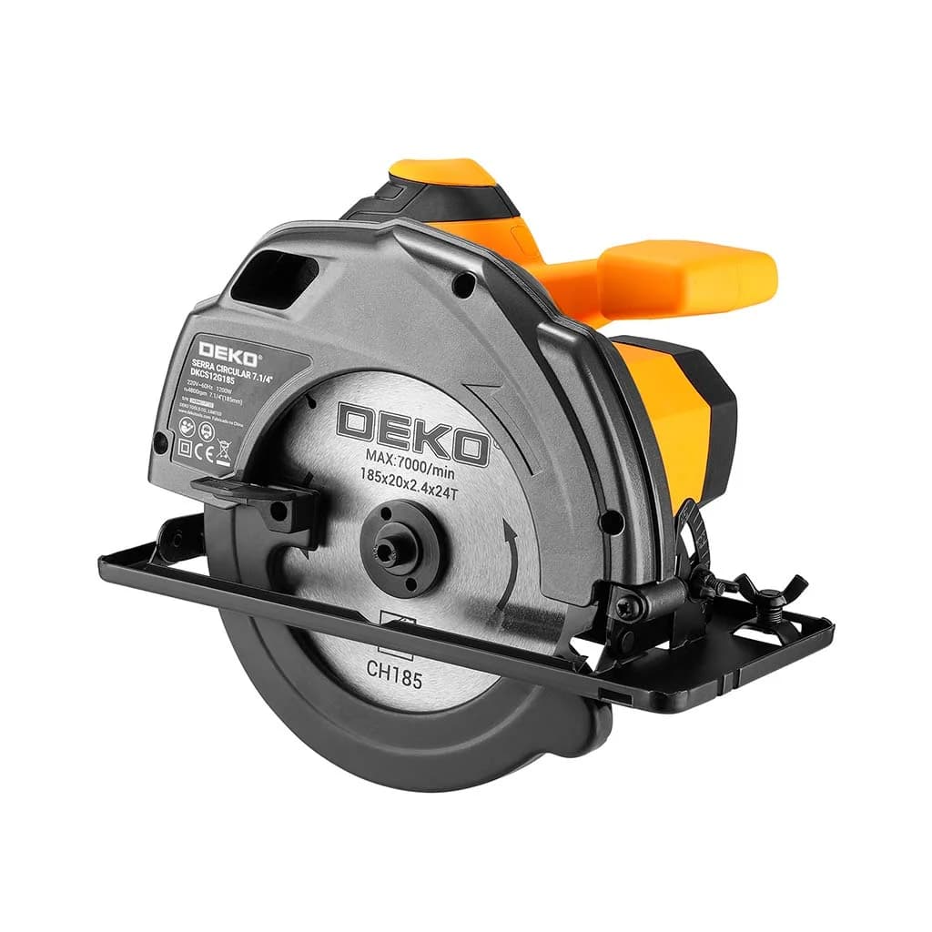 Sierra Circular 7 1/4 Deko Dkcs12g185 1200w Hoja 185x20mm — imagen 1 de 4