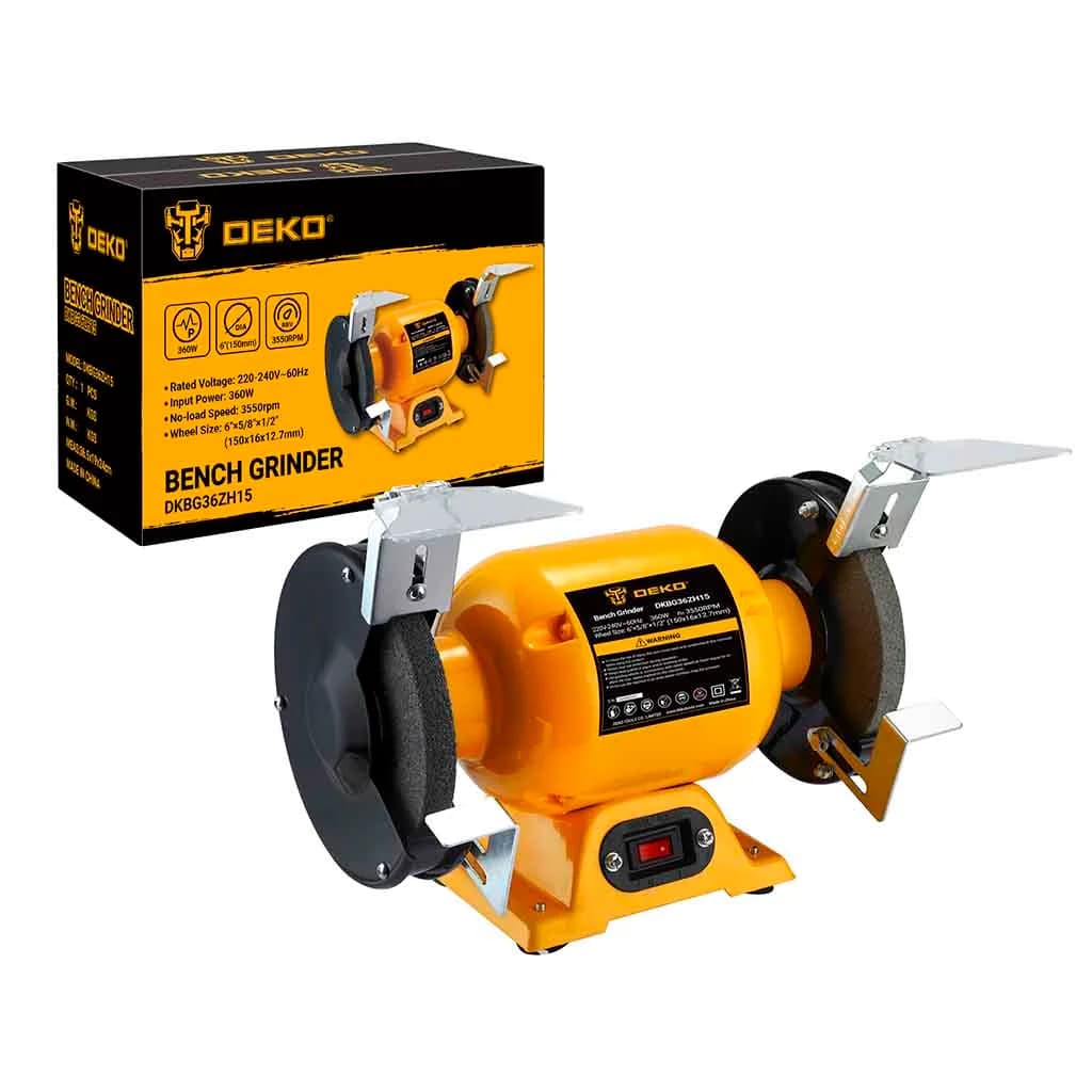 Amoladora De Banco 6 150mm Deko Dkbg36zh15-d 360w Amarillo — miniatura 3