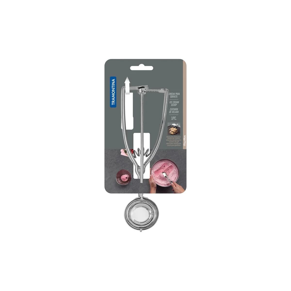 Cuchara De Helado Extractor Tramontina Acero Inox Marffim — miniatura 2