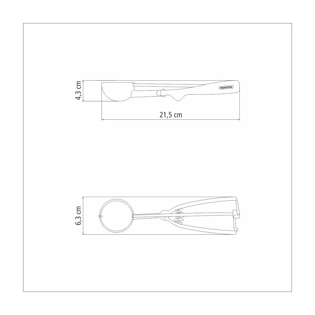 Cuchara De Helado Extractor Tramontina Acero Inox Marffim — miniatura 3