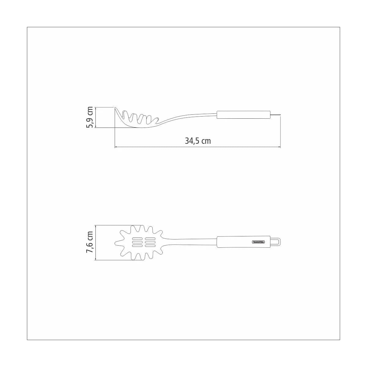 Cuchara Para Servir Pasta Tramontina Acero Inox Marffim — miniatura 3