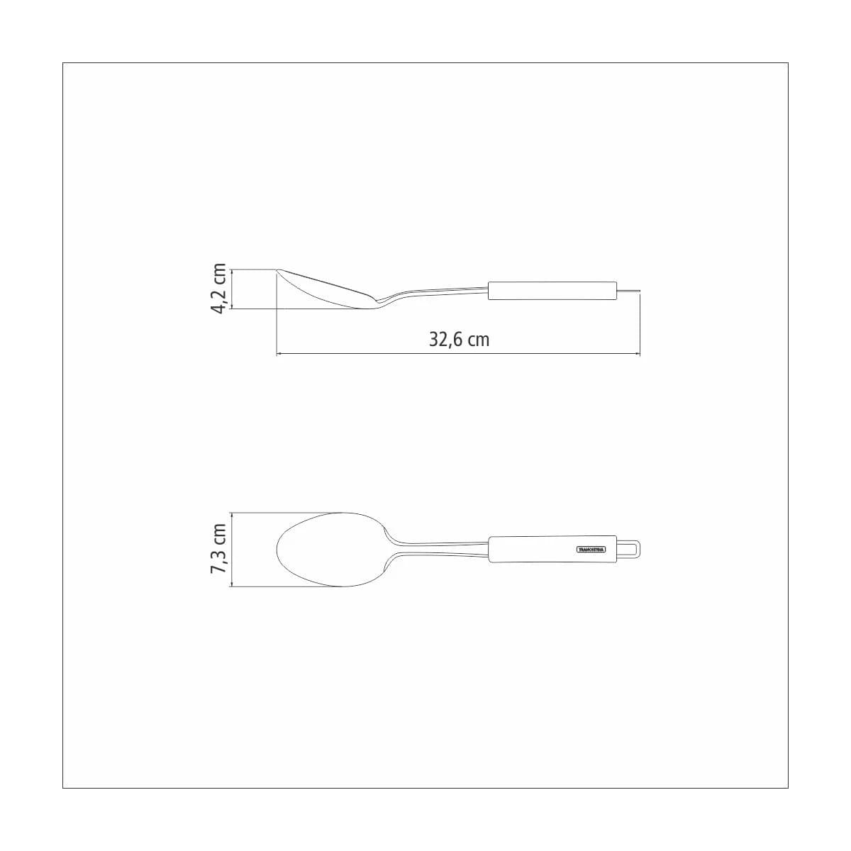 Cuchara De Arroz Servir Tramontina Acero Inoxidable Marffim — miniatura 3