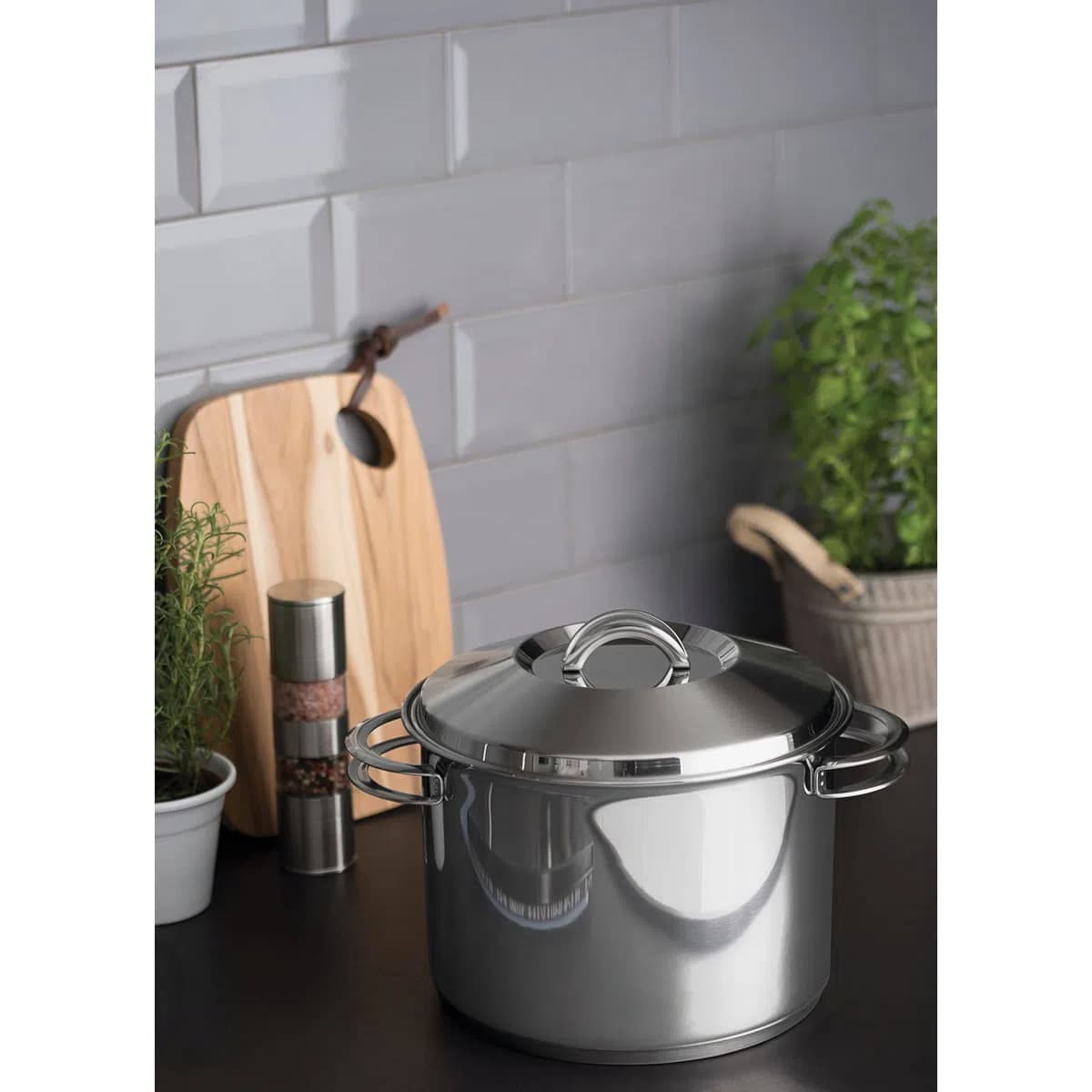 Olla Tramontina Acero Inoxidable Induccion 7,8 Litros Solar — miniatura 2