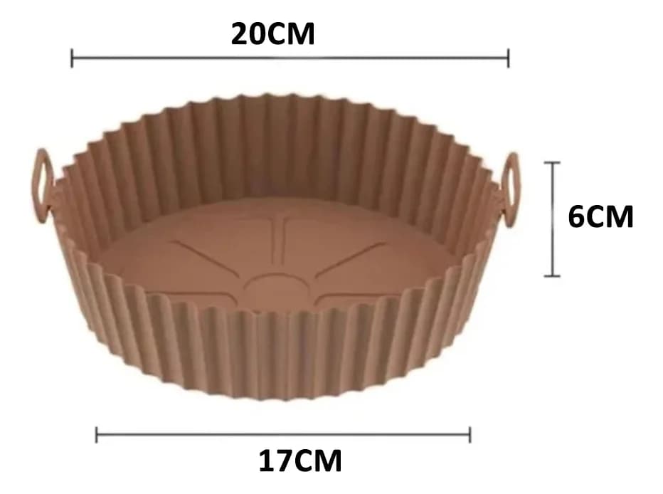 Bandeja De Silicona Para Freidora De Aire Sin Aceite 20 Cm — miniatura 4