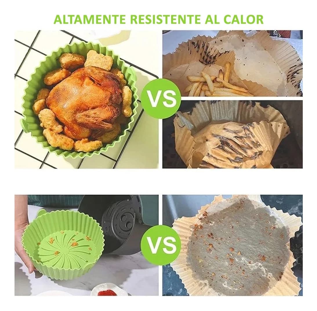 Bandeja De Silicona Para Freidora De Aire Sin Aceite 20 Cm — miniatura 7
