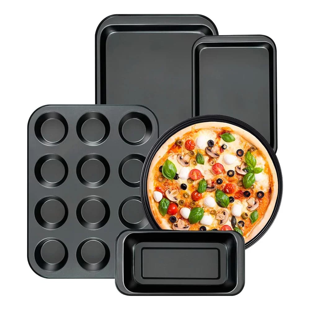 Juego De Asaderas Moldes Para Horno Antiadherente 5 Piezas — imagen 1 de 2