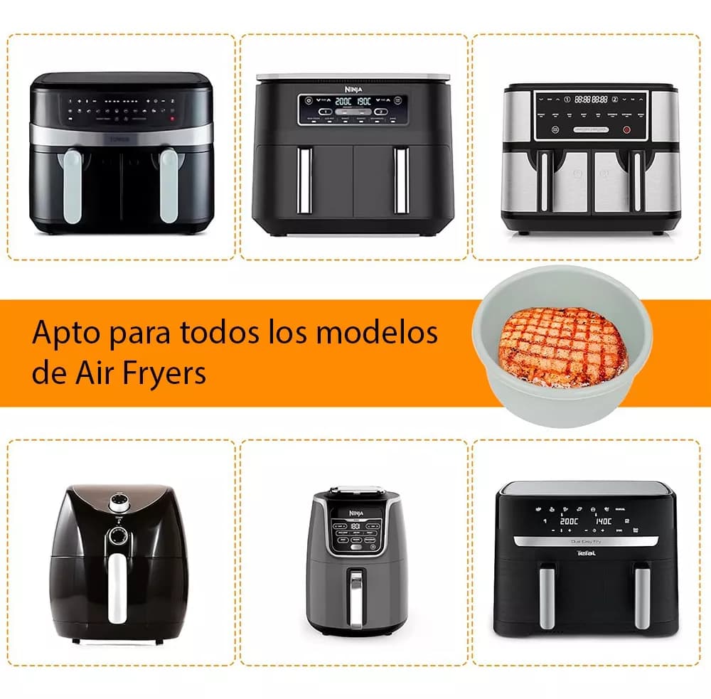 Molde Silicona Para Huevo Para Freidora De Aire 10 Cm 2 Uni — miniatura 3
