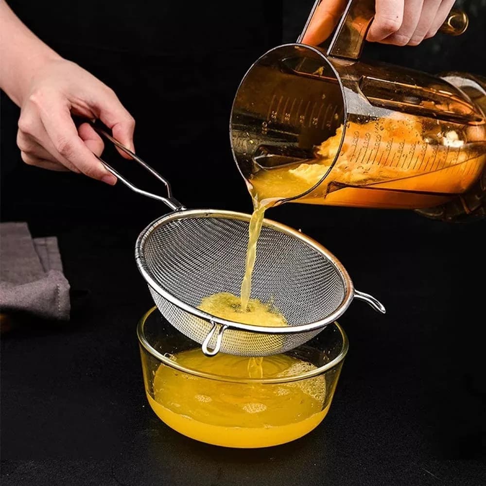 Colador De Malla Acero Inoxidable Cernidor Con Mango 16 Cm — miniatura 4
