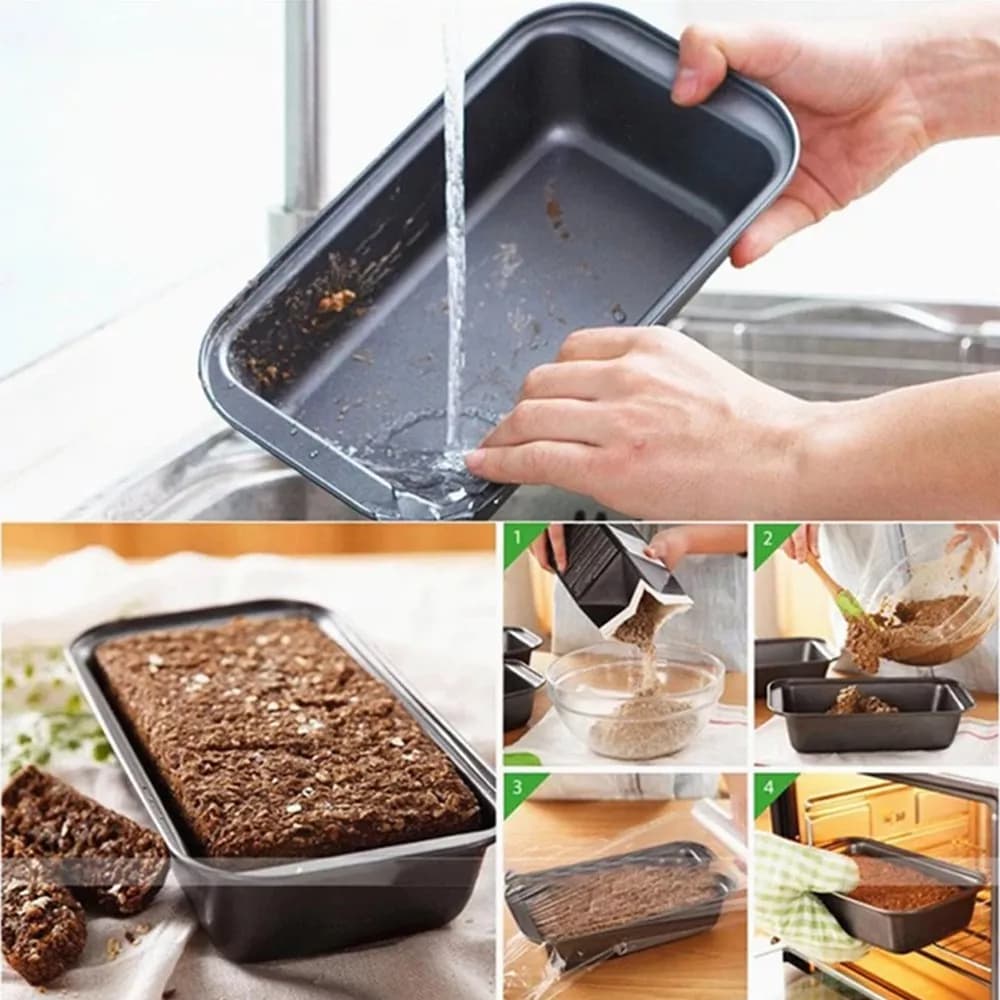 Molde Budinera Antiadherente 27 Cm X 15 Cm Cocina Pan Budin — miniatura 5
