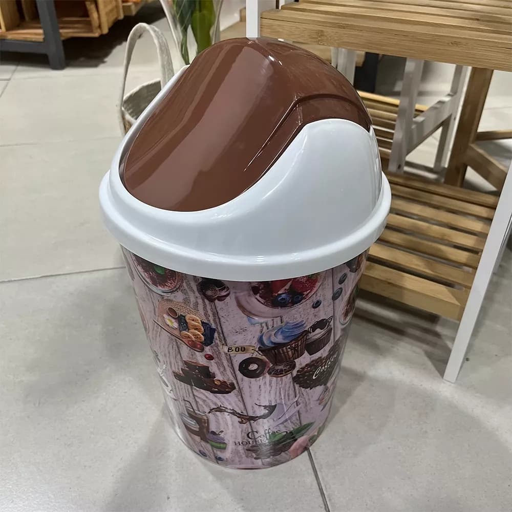 Papelera De Basura Basurero Tapa Vaiven 18 L Residuos — imagen 3 de 4