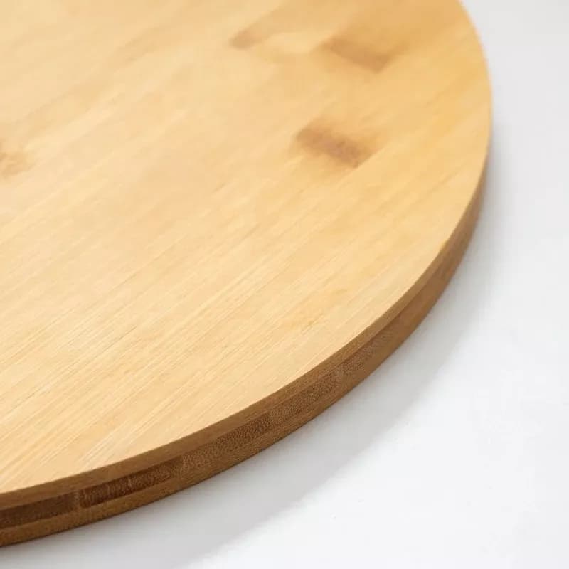 Tabla De Madera Redonda Bambu Para Pizza Carne 32 Cm — imagen 4 de 4