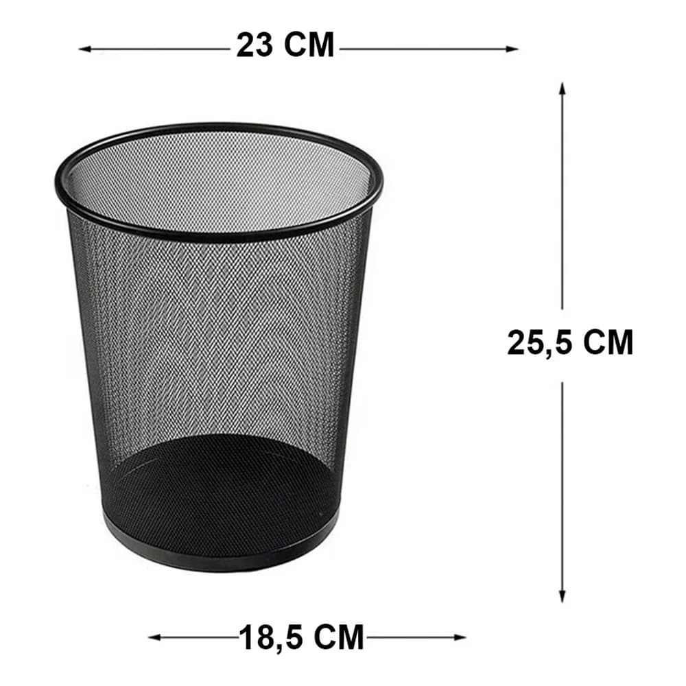 Papelera De Basura Metálica Contenedor De Residuos 23 X 25 — miniatura 4