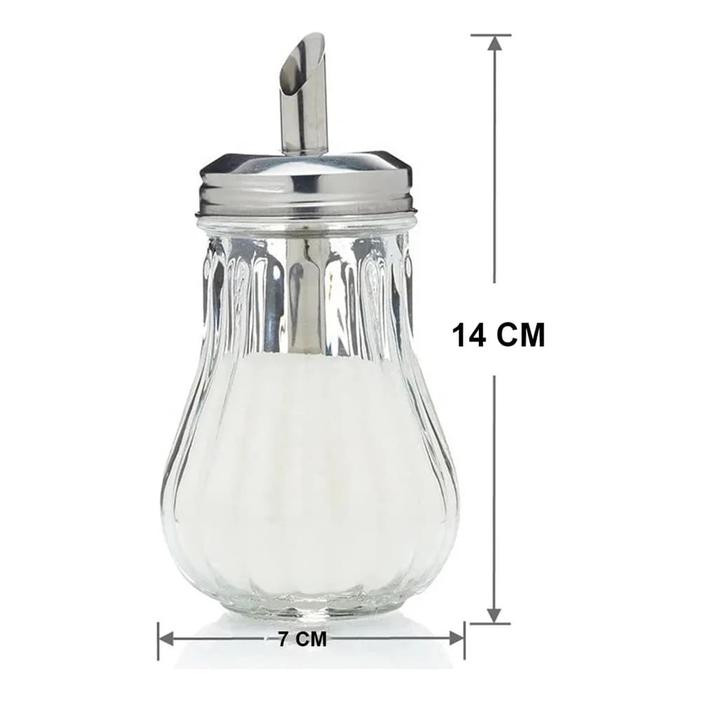 Azucarero De Vidrio Frasco Con Pico Vertedor Dispensador — miniatura 4