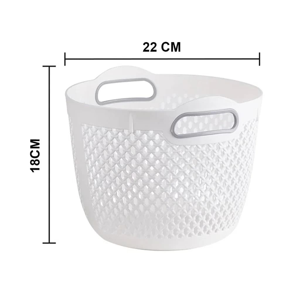 Canasto Cesto Con Asas Organizador De Baño Plastico 22 Cm — miniatura 8