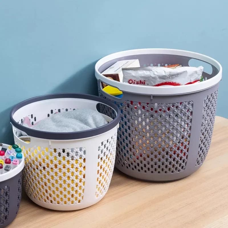 Canasto Cesto De Ropa Sucia Organizador De Baño 29 Cm — miniatura 3