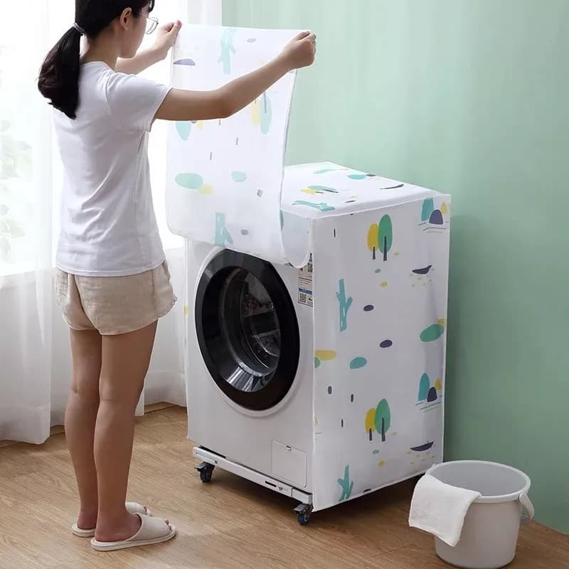 Funda Para Lavarropas Carga Frontal Impermeable Con Cierre — miniatura 2