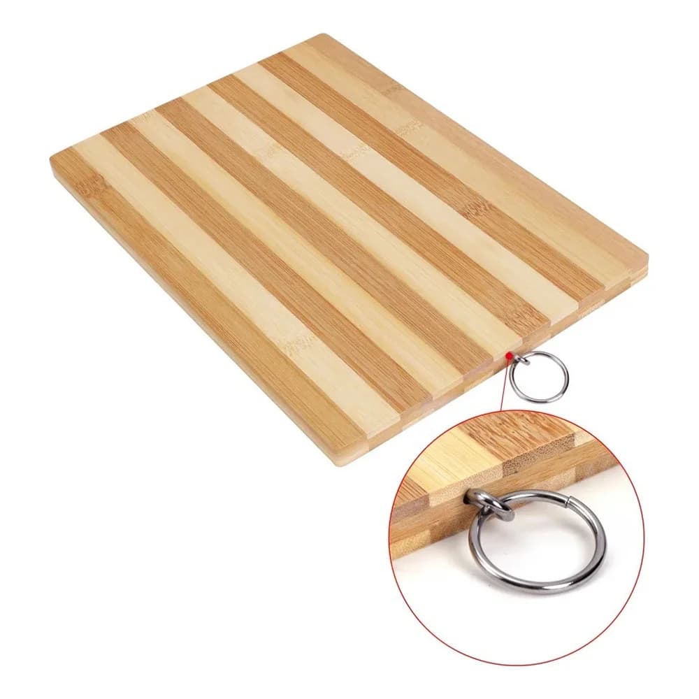 Tabla De Madera Bambu Cocina Para Picar 30 X 20 Cm Grupo Dos — miniatura 3