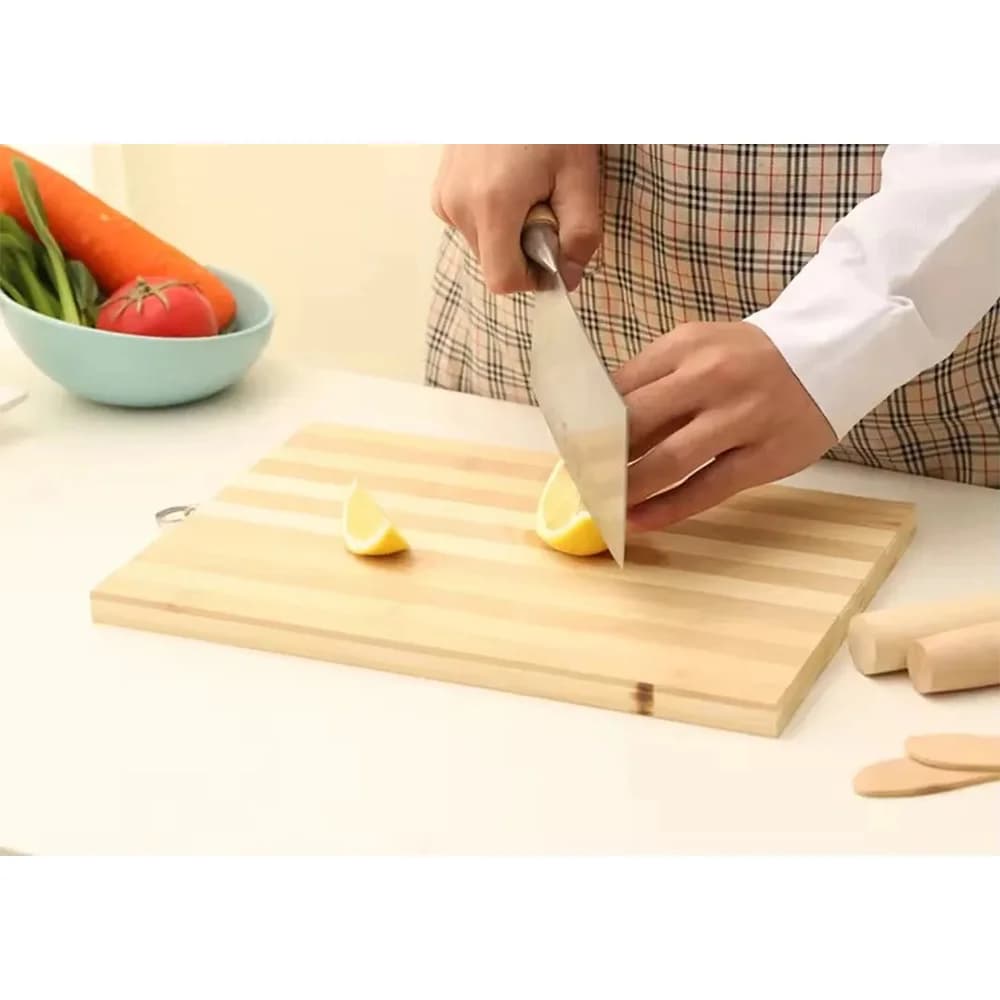 Tabla De Madera Bambu Cocina Para Picar 30 X 20 Cm Grupo Dos — miniatura 4