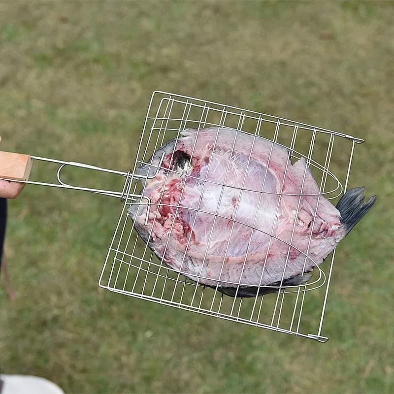 Grill Parrillero Para Carne Pescado Verdura Rejilla Portatil — miniatura 5