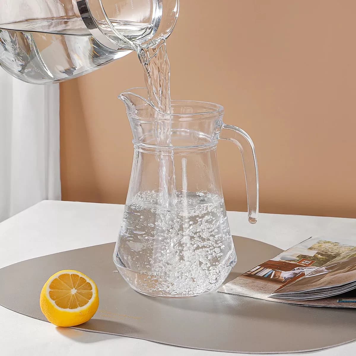 Jarra De Vidrio 1,4 L X 6 Uni Tragos Jugos Eventos Fiestas — miniatura 6